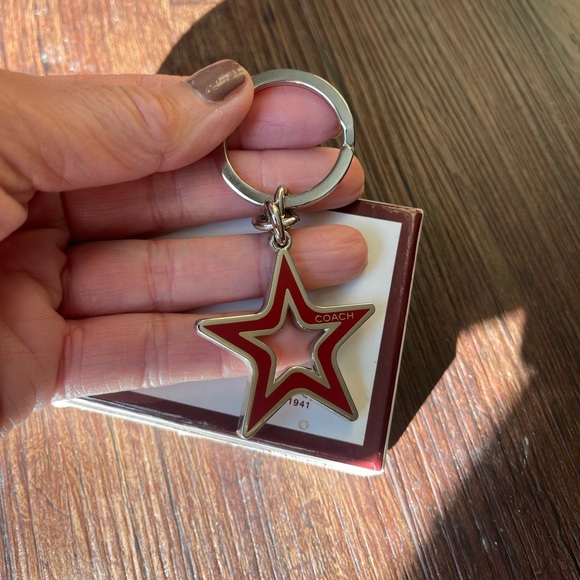 Brand New COACH Star keychain in red. - Picture 1 of 2
